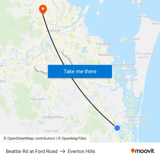 Beattie Rd at Ford Road to Everton Hills map