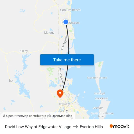 David Low Way at Edgewater Village to Everton Hills map