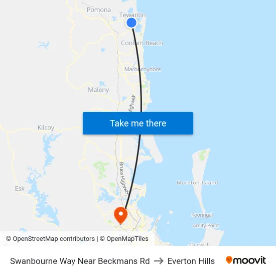 Swanbourne Way Near Beckmans Rd to Everton Hills map