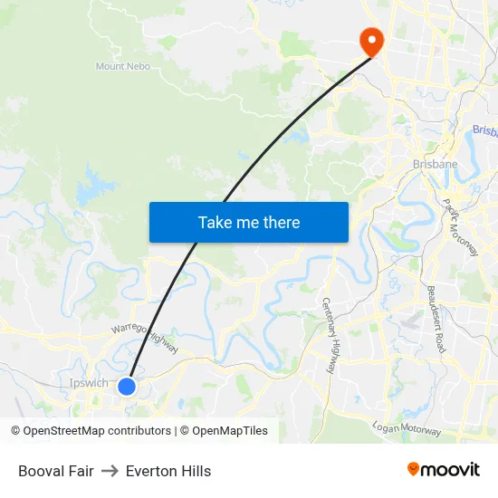 Booval Fair to Everton Hills map