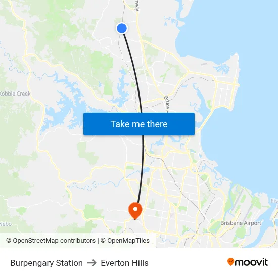 Burpengary Station to Everton Hills map