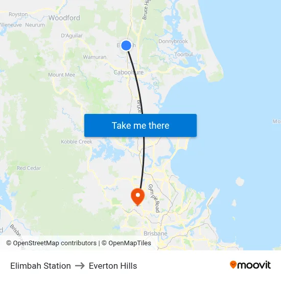 Elimbah Station to Everton Hills map