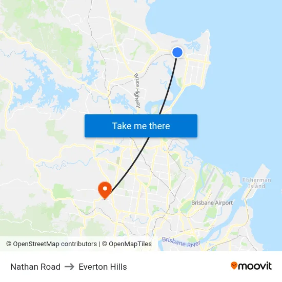 Nathan Road to Everton Hills map