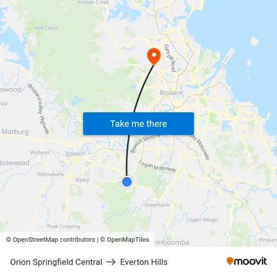Orion Springfield Central to Everton Hills map