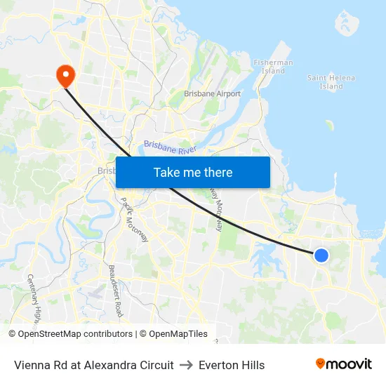 Vienna Rd at Alexandra Circuit to Everton Hills map
