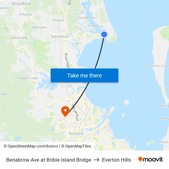 Benabrow Ave at Bribie Island Bridge to Everton Hills map