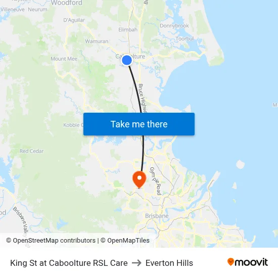 King St at Caboolture RSL Care to Everton Hills map