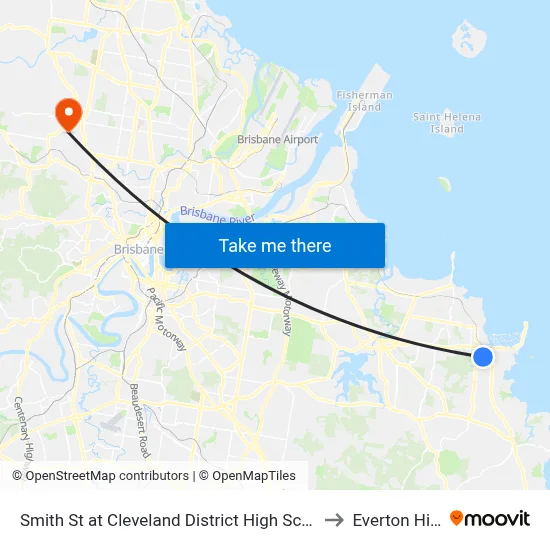 Smith St at Cleveland District High School to Everton Hills map