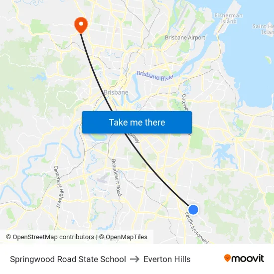 Springwood Road State School to Everton Hills map
