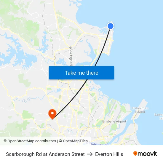 Scarborough Rd at Anderson Street to Everton Hills map