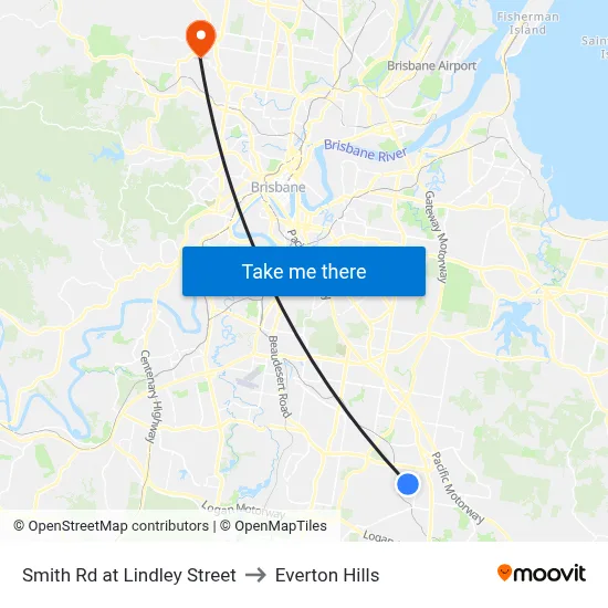 Smith Rd at Lindley Street to Everton Hills map