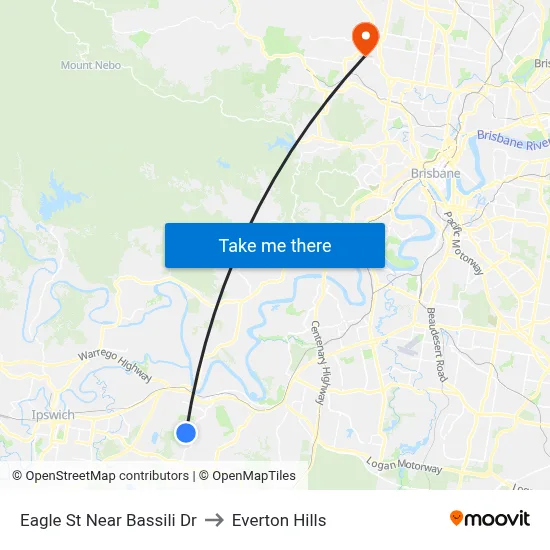 Eagle St Near Bassili Dr to Everton Hills map