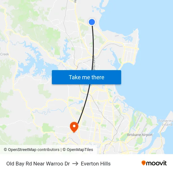 Old Bay Rd Near Warroo Dr to Everton Hills map