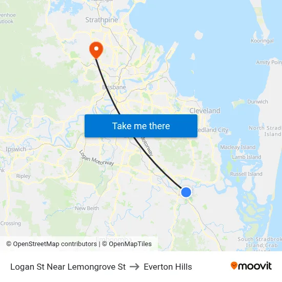Logan St Near Lemongrove St to Everton Hills map