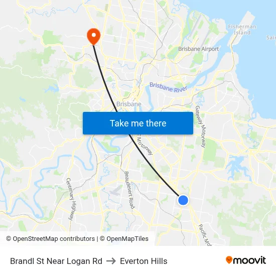Brandl St Near Logan Rd to Everton Hills map