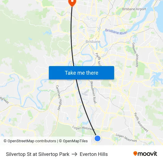 Silvertop St at Silvertop Park to Everton Hills map