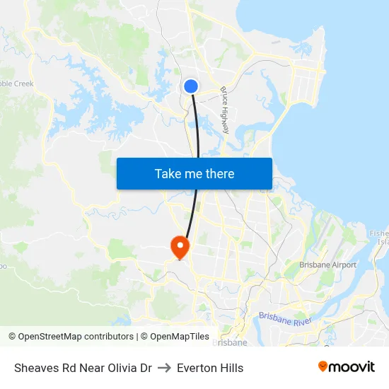 Sheaves Rd Near Olivia Dr to Everton Hills map