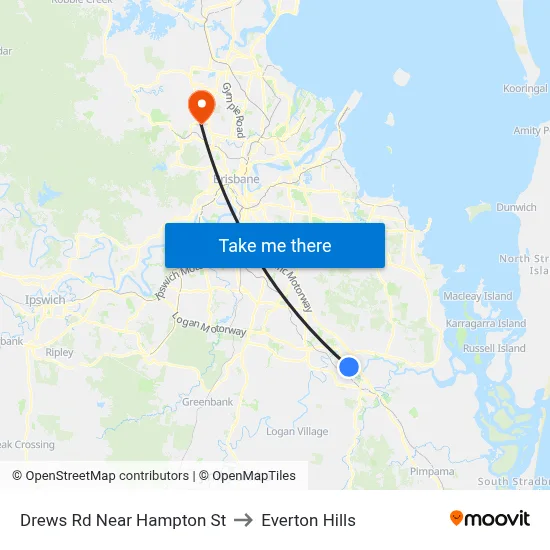 Drews Rd Near Hampton St to Everton Hills map
