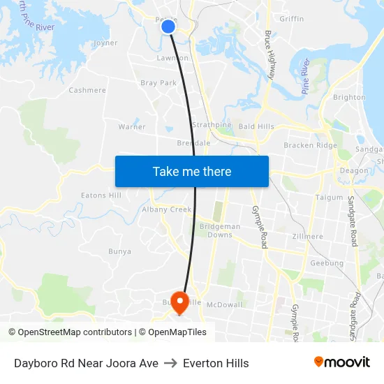 Dayboro Rd Near Joora Ave to Everton Hills map