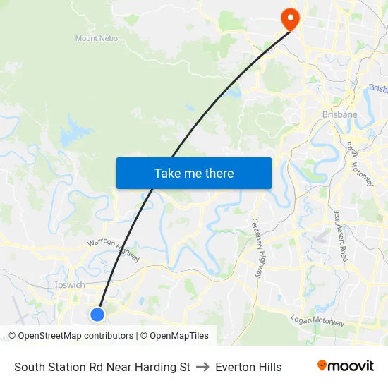 South Station Rd Near Harding St to Everton Hills map
