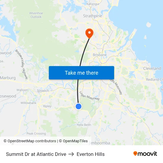 Summit Dr at Atlantic Drive to Everton Hills map