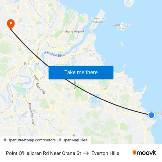 Point O'Halloran Rd Near Orana St to Everton Hills map
