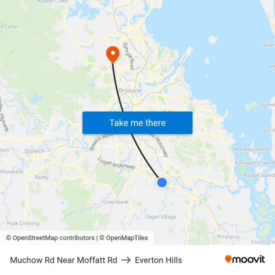 Muchow Rd Near Moffatt Rd to Everton Hills map