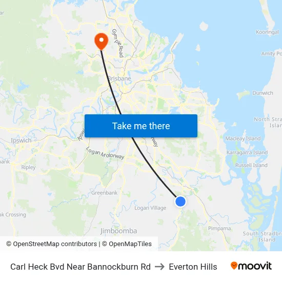 Carl Heck Bvd Near Bannockburn Rd to Everton Hills map