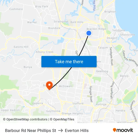 Barbour Rd Near Phillips St to Everton Hills map