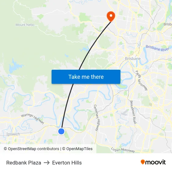 Redbank Plaza to Everton Hills map