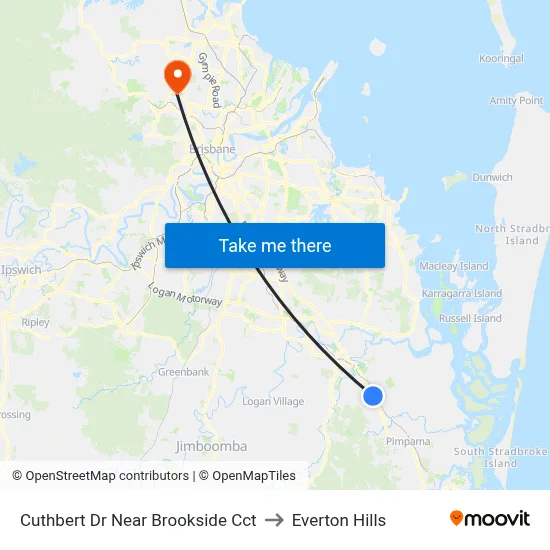 Cuthbert Dr Near Brookside Cct to Everton Hills map