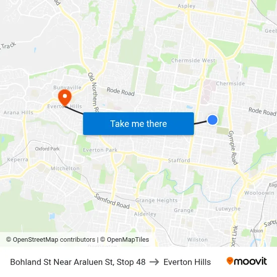 Bohland St Near Araluen St, Stop 48 to Everton Hills map