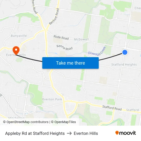 Appleby Rd at Stafford Heights to Everton Hills map