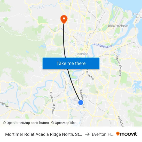 Mortimer Rd at Acacia Ridge North, Stop 59 to Everton Hills map