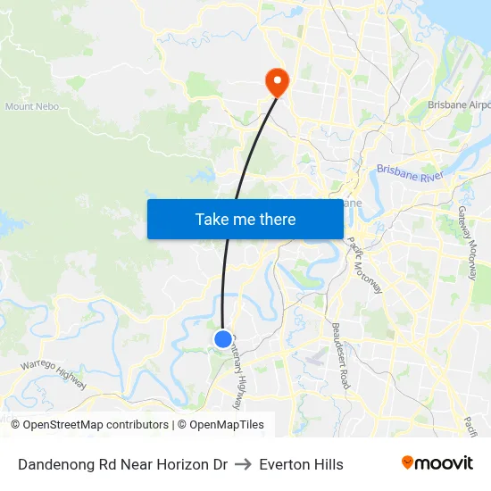 Dandenong Rd Near Horizon Dr to Everton Hills map