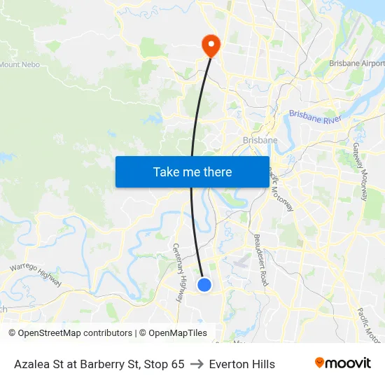 Azalea St at Barberry St, Stop 65 to Everton Hills map