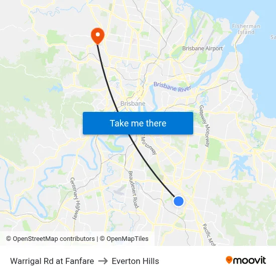 Warrigal Rd at Fanfare to Everton Hills map