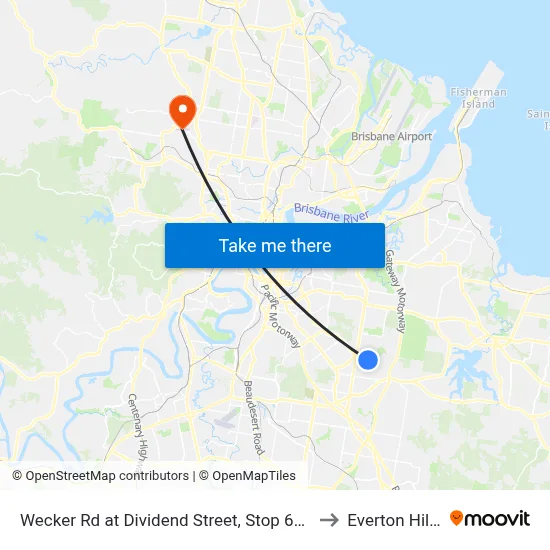 Wecker Rd at Dividend Street, Stop 64a to Everton Hills map
