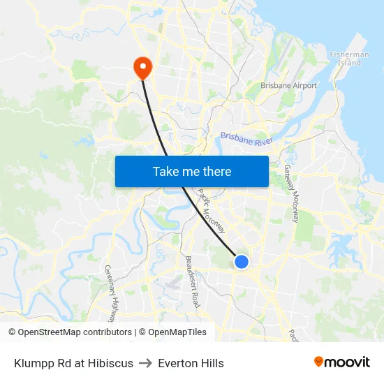 Klumpp Rd at Hibiscus to Everton Hills map