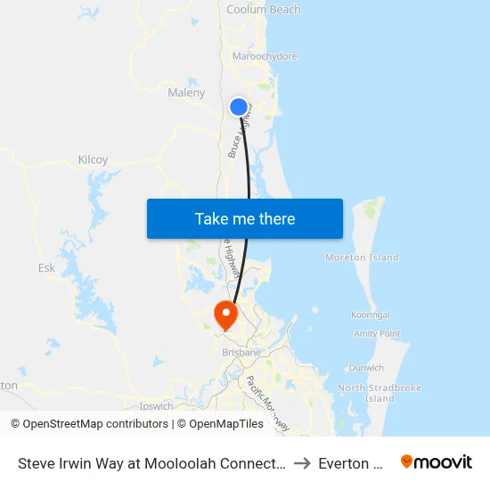 Steve Irwin Way at Mooloolah Connection Rd to Everton Hills map