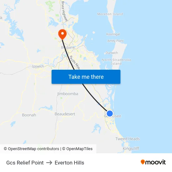 Gcs Relief Point to Everton Hills map