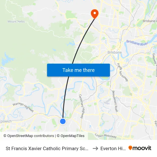 St Francis Xavier Catholic Primary School to Everton Hills map