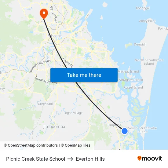 Picnic Creek State School to Everton Hills map