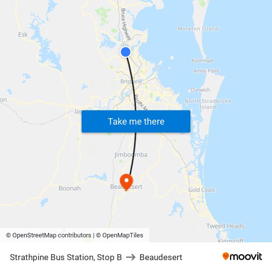 Strathpine Bus Station, Stop B to Beaudesert map