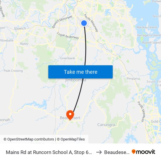 Mains Rd at Runcorn School A, Stop 68b to Beaudesert map