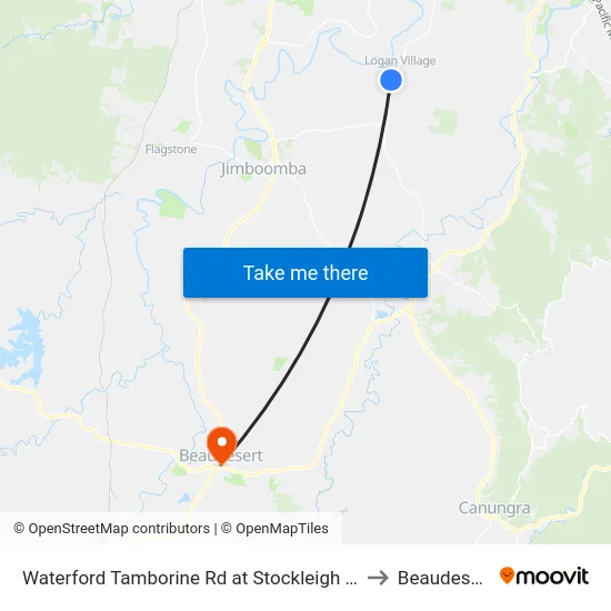 Waterford Tamborine Rd at Stockleigh Rd to Beaudesert map