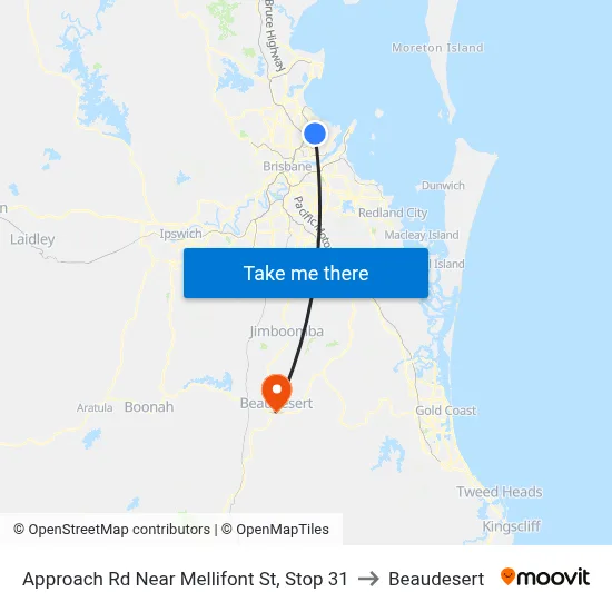 Approach Rd Near Mellifont St, Stop 31 to Beaudesert map