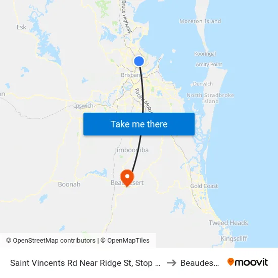 Saint Vincents Rd Near Ridge St, Stop 19 to Beaudesert map