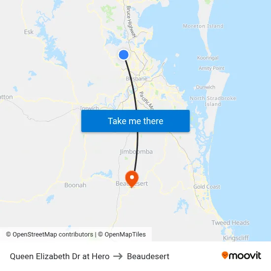 Queen Elizabeth Dr at Hero to Beaudesert map