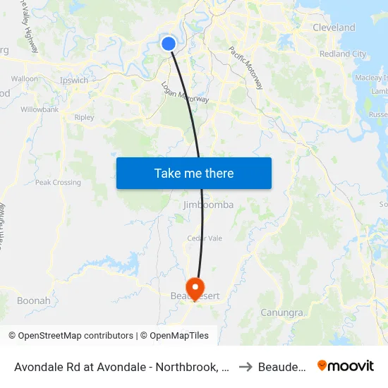 Avondale Rd at Avondale - Northbrook, Stop 60 to Beaudesert map